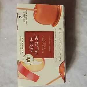 1 Koze Place Caramel Apple & Sugar Scented Candle Duo 2 X 3.4 Oz/95 g